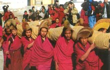 Airing of the Buddha at Drepung Monastery